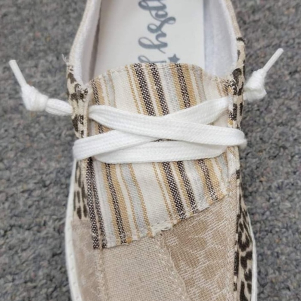 Gypsy jazz cream leopard shoes
